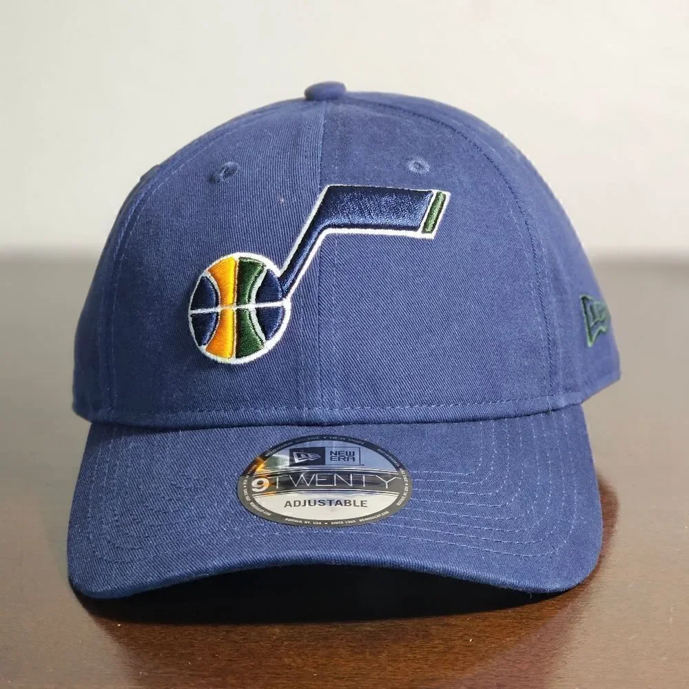 Utah Jazz New Era Dad Hat Cap NBA 9Twenty 920 Adjustable Navy Blue Embroidered